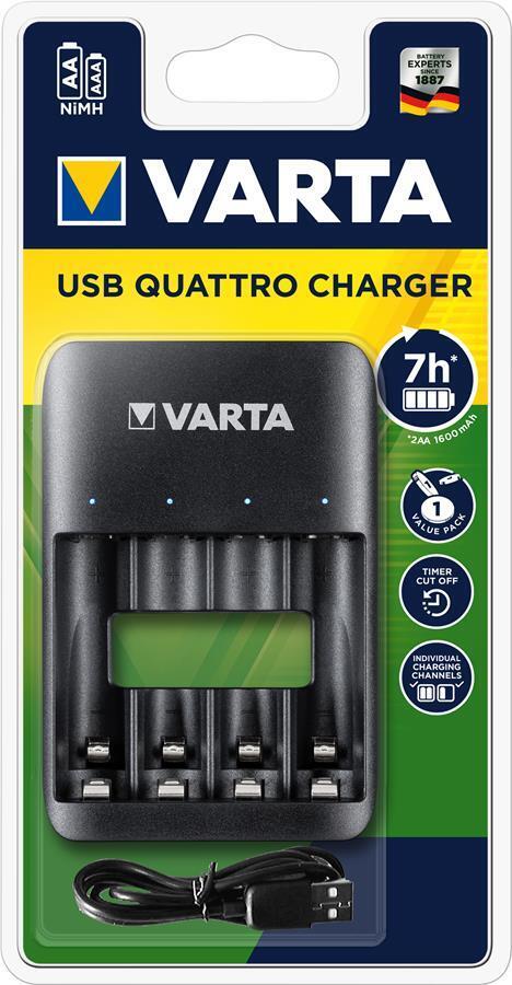 

VARTA Value USB Quattro Charger Pro 4x AA/AAA (57652101401)