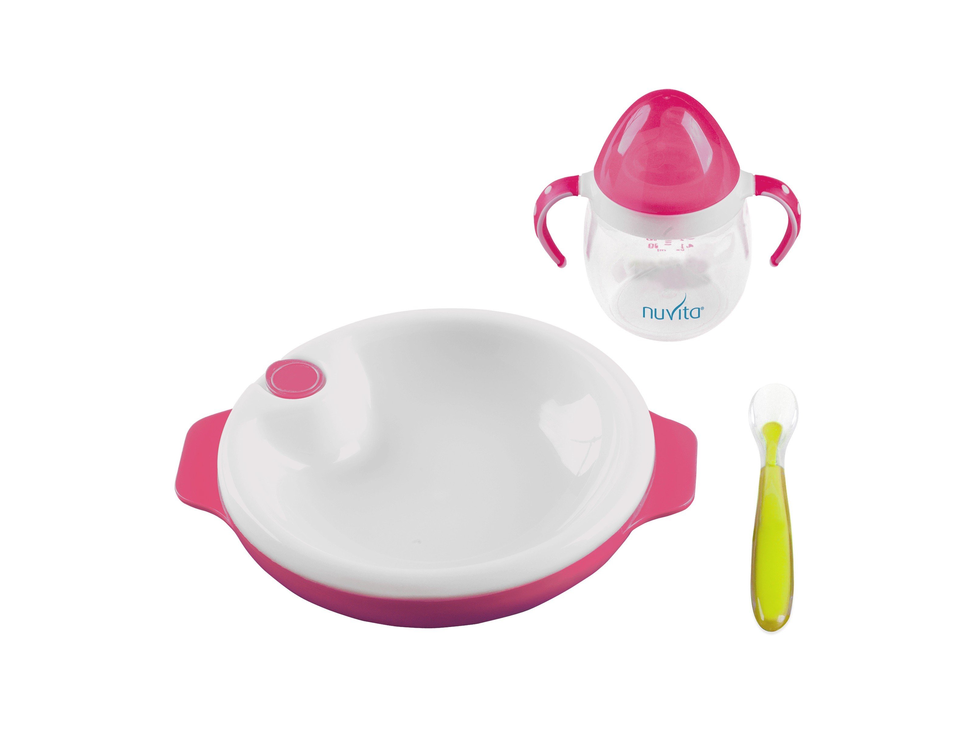 

NUVITA 6м+ Розовый 3 предмета. (NV1491Pink), Белый|розовый