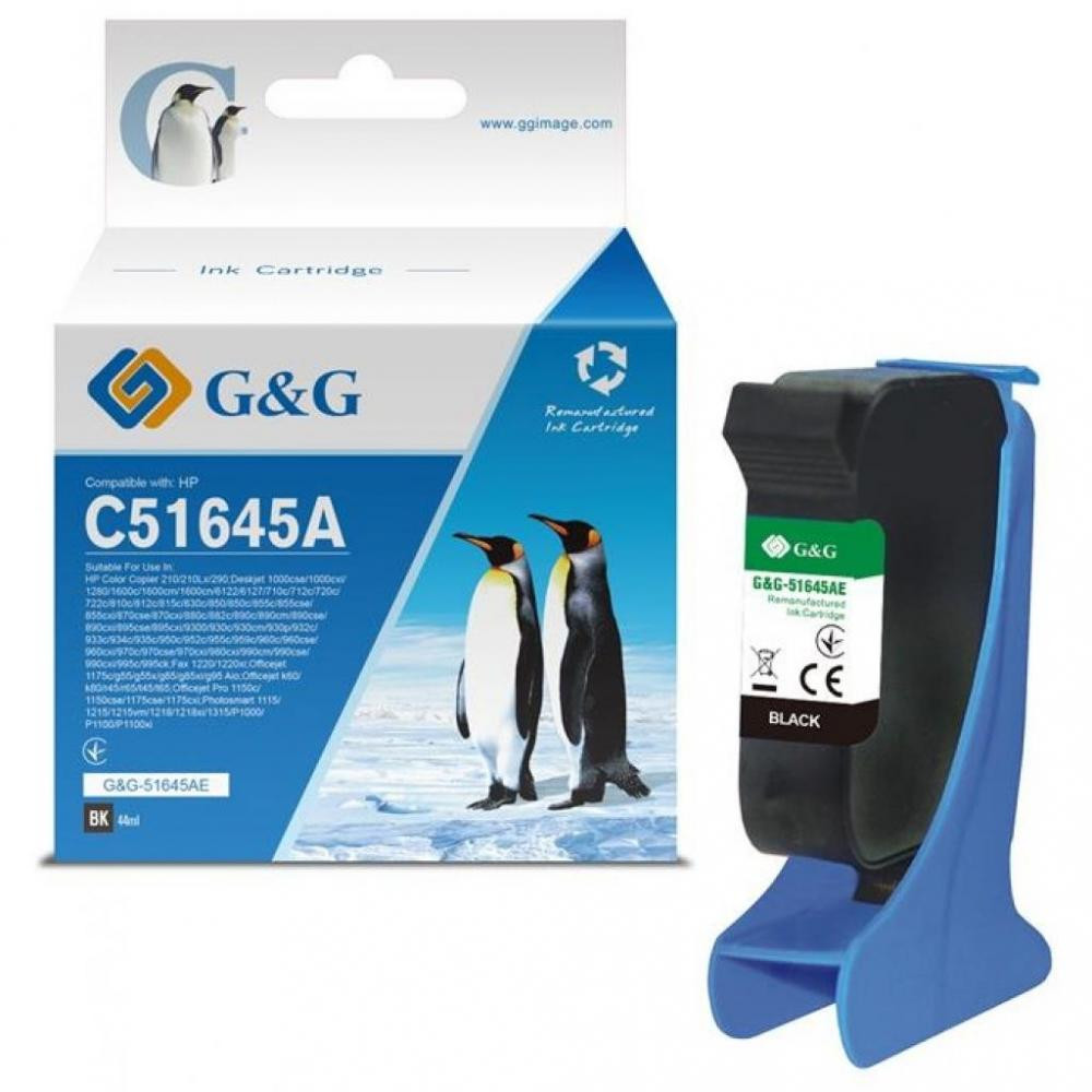 

G&G для HP No.45 DJ9xx/11xx/1220/G/T/R/P1000 black (G&G-51645AE)