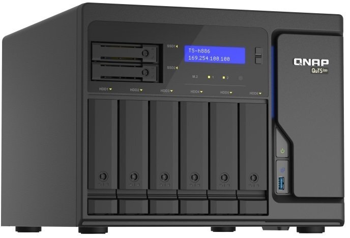 

QNAP TS-h886-D1622-16G, Чёрный