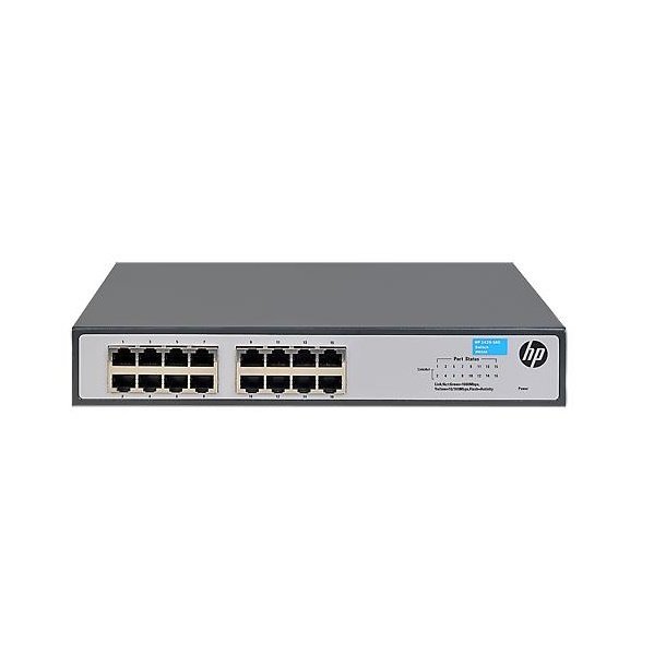 

HP 1420-16G Unmanaged Switch, 16xGE ports L2, LT Warranty