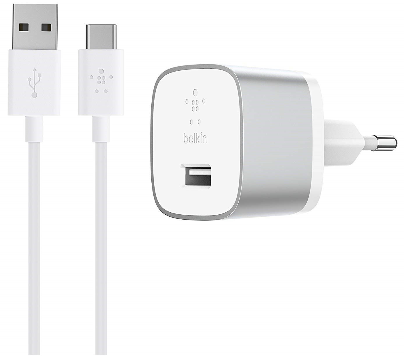 

BELKIN USB-3.0 Quick Charge with USB-A to USB-C Cable 1.2m, 18W, Silver (F7U034VF04-SLV)