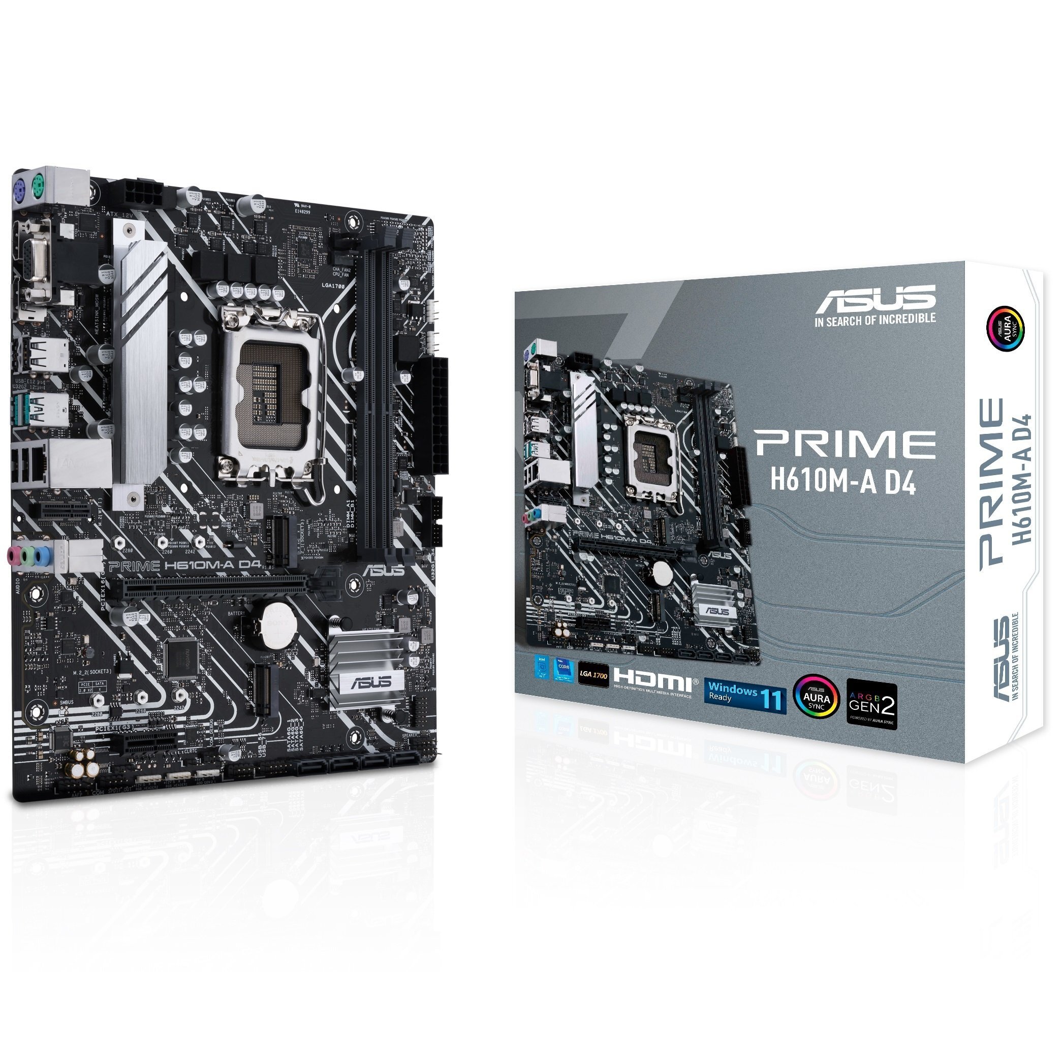 

ASUS PRIME H610M-AD4, Чёрный