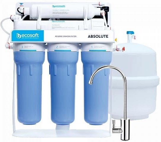 

Ecosoft Absolute 5-50P с помпой на станине (50 галл DOW, кран модерн) (MO550PSECO), Белый