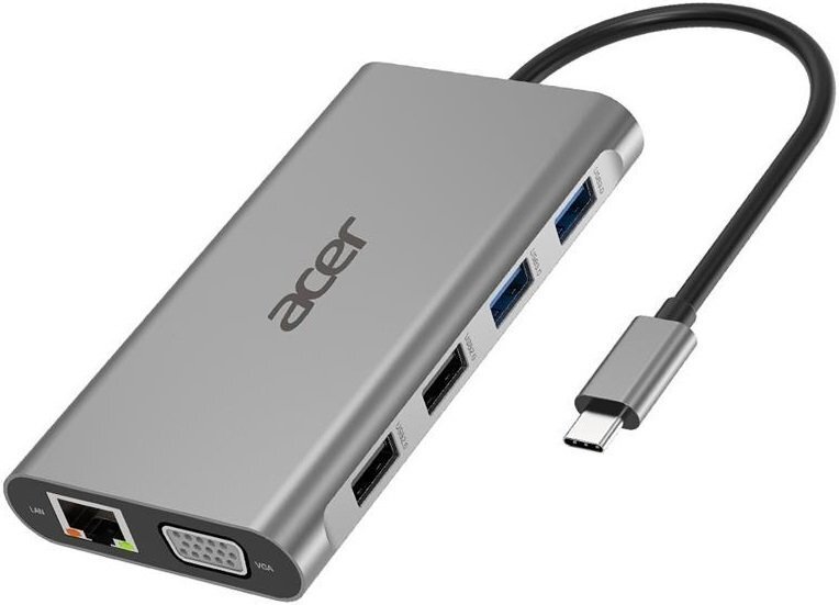 

ACER 11 in 1 Type C dongle (HP.DSCAB.010), Серый
