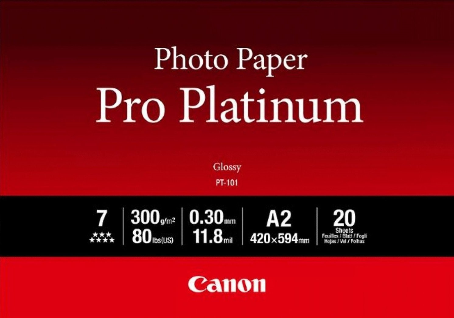 

CANON A2 Pro Platinum Photo Paper PT-101 A2 20л (2768B067)