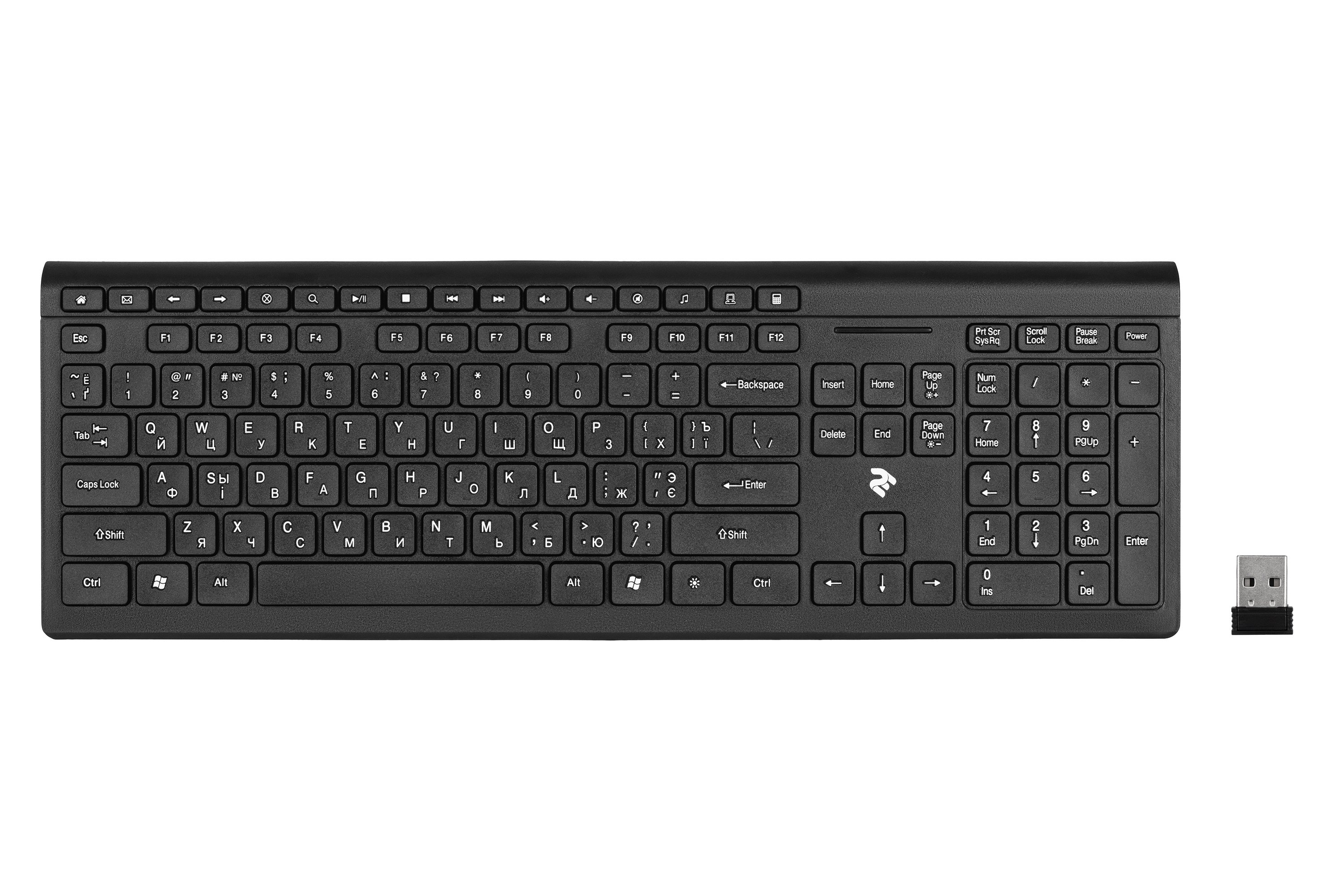 

2E KS210 Slim WL Black, Чёрный
