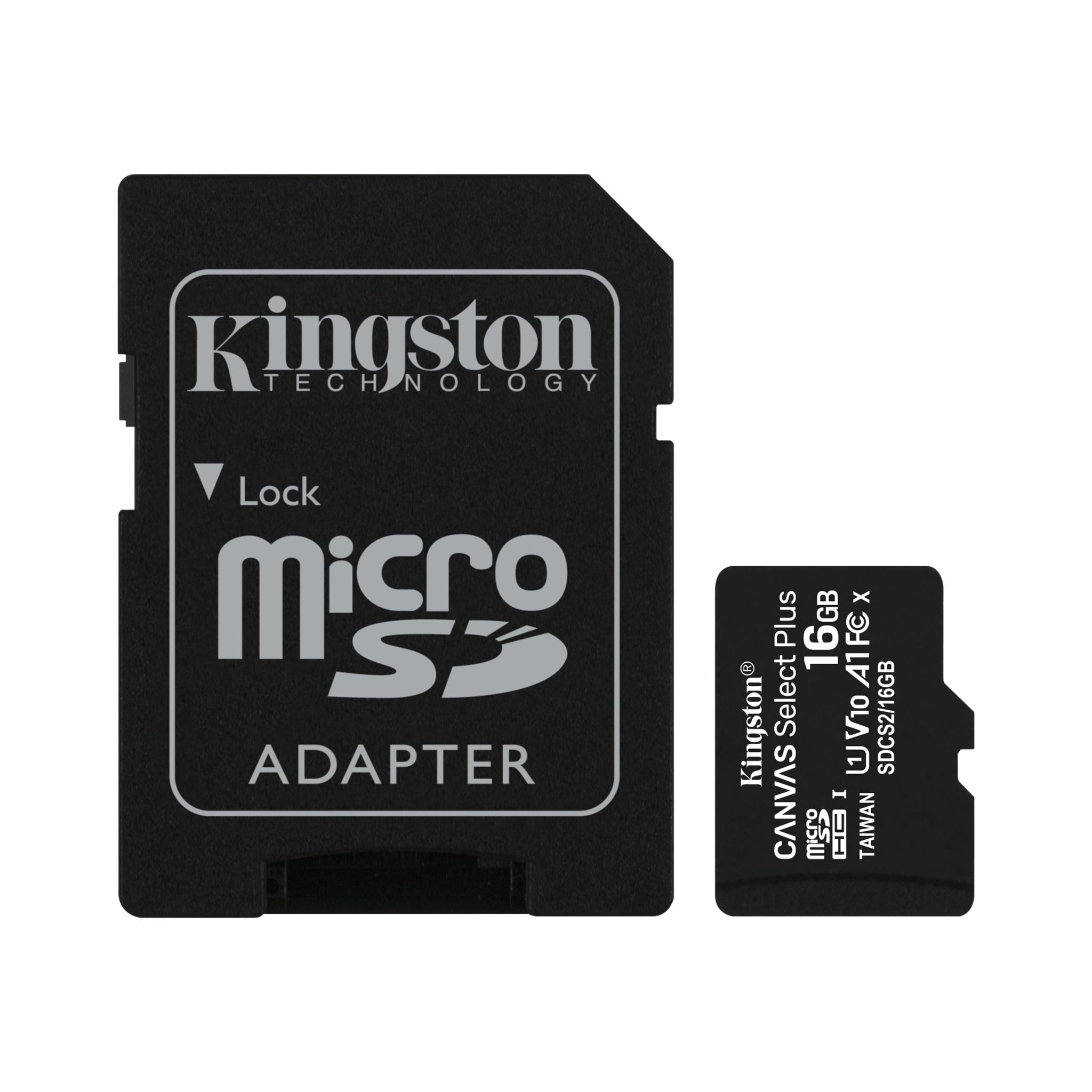 

KINGSTON microSDHC 16GB Class 10 UHS-I R100MB/s + SD-адаптер (SDCS2/16GB)
