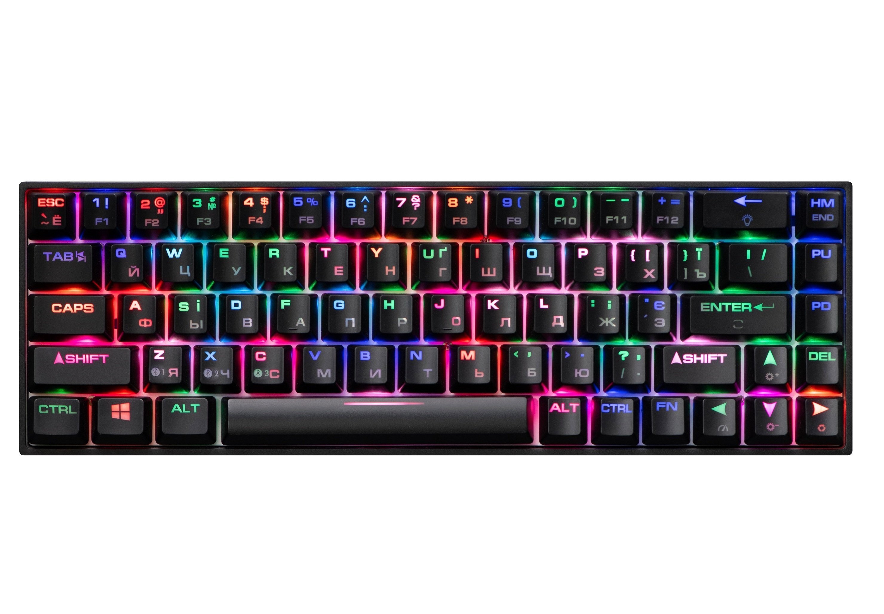 

2E Gaming KG380 RGB Gateron Blue Switch BT/USB Black (2E-KG380UBK-BL), Чёрный