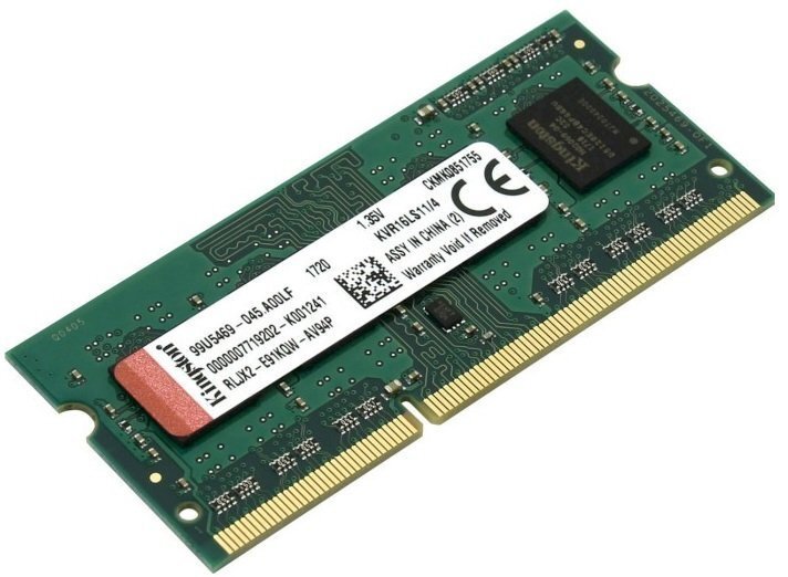 

KINGSTON DDR3-1600 4GB SO-DIMM 1.35V (KVR16LS11/4WP)