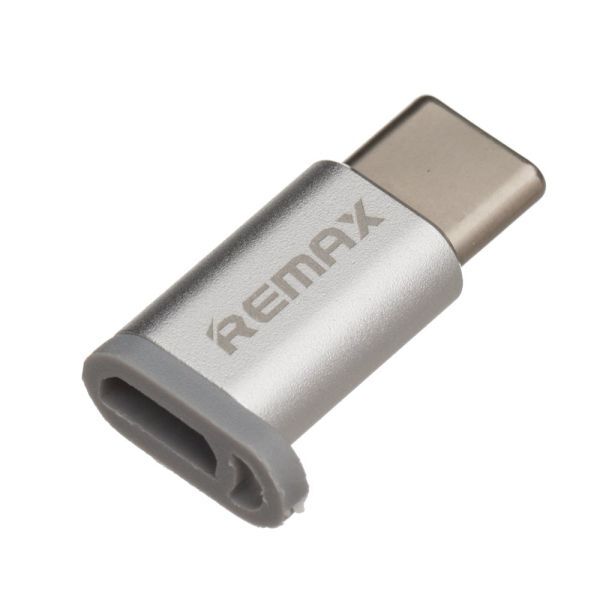 

REMAX Feliz MicroUSB to Type C silver, Серебристый