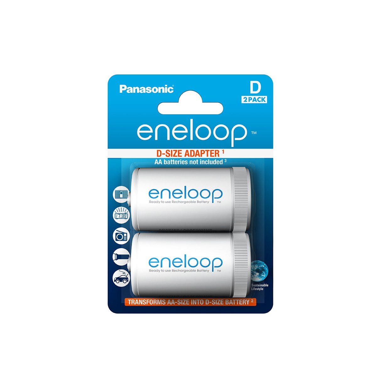 

PANASONIC Eneloop с типа AA на D 2BP (BQ-BS1E/2E)