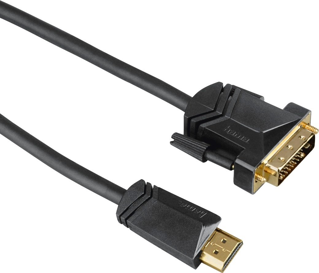 

НАМА HDMI -DVI/D (AM/AM) ферриты, позолоченные контакты, 1.5 м (00122132), Чёрный