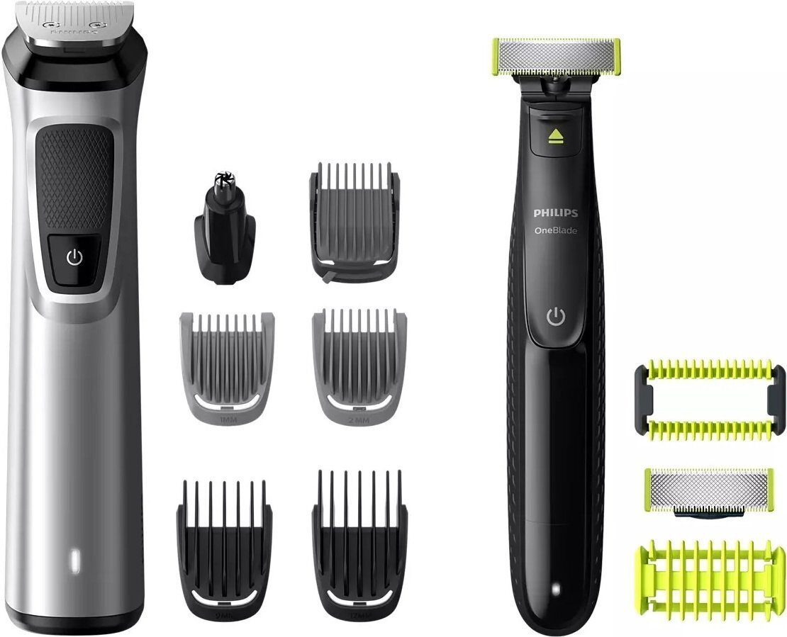 

PHILIPS Multigroom и OneBlade «12-в-1» (MG9710/90), Cерый|чёрный