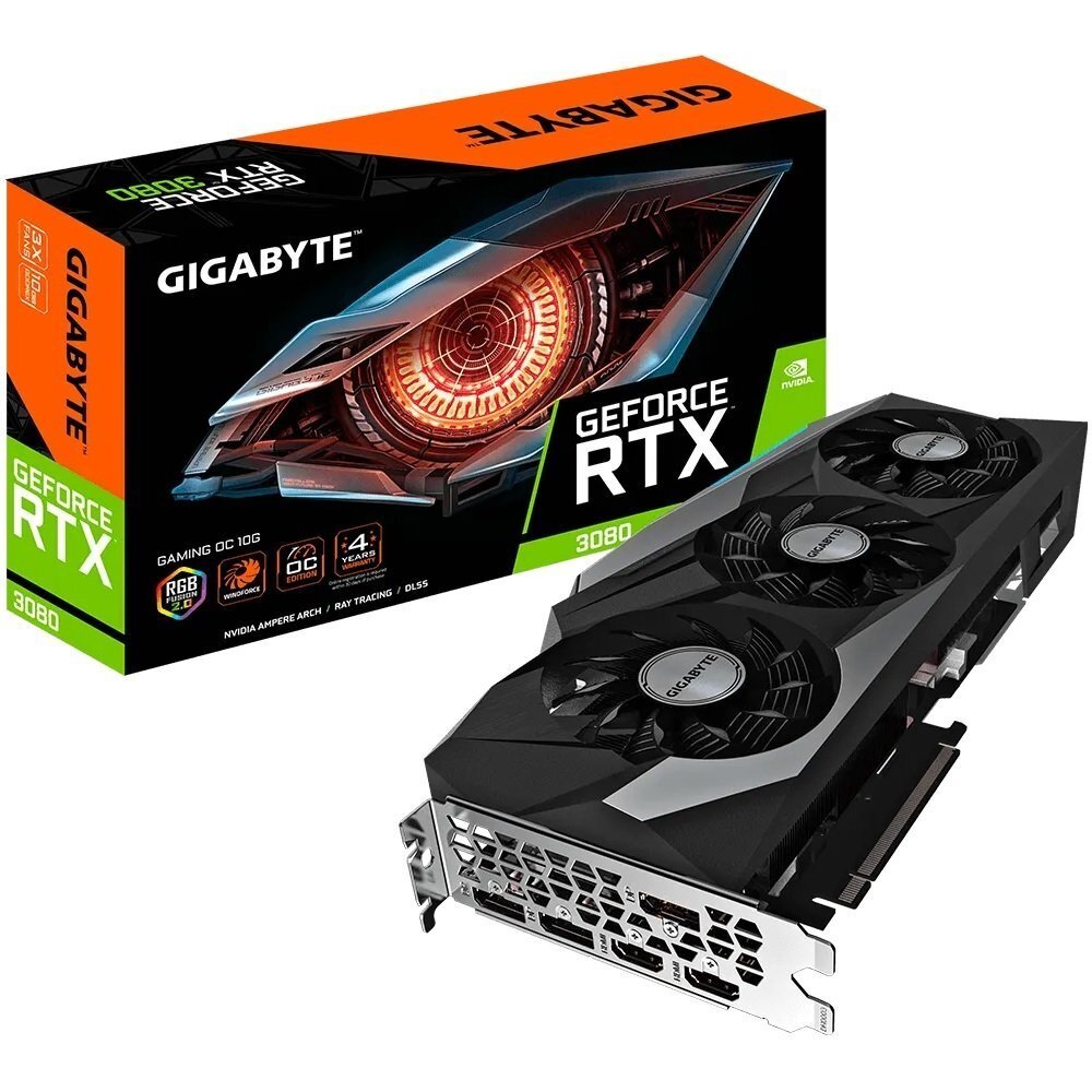 

GIGABYTE GeForce RTX3080 GAMING OC LHR (GV-N3080GAMING_OC-10GD_2), Чёрный