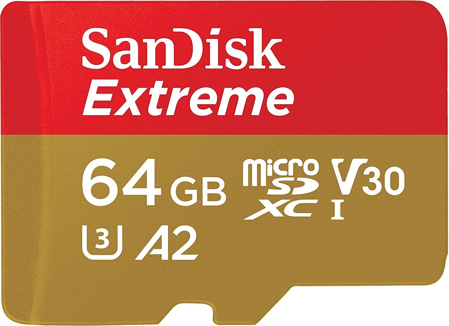 

SANDISK 64GB microSDXC C10 UHS-I U3 R160/W60MB/s Extreme V30 (SDSQXA2-064G-GN6MN)