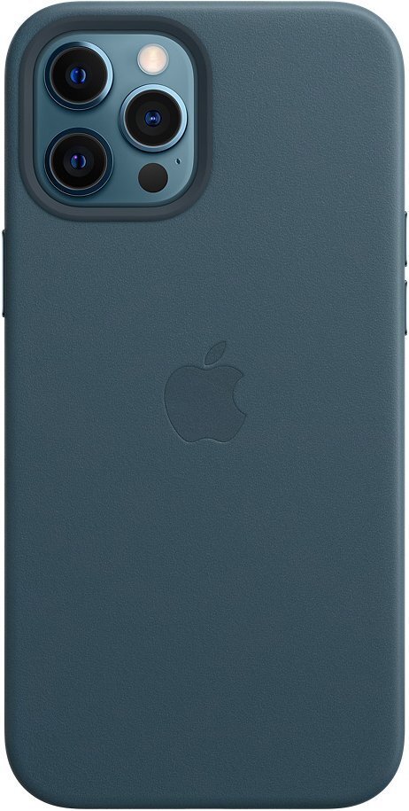 

APPLE для iPhone 12 Pro Max Leather Case with MagSafe Baltic Blue (MHKK3ZE/A), Синий