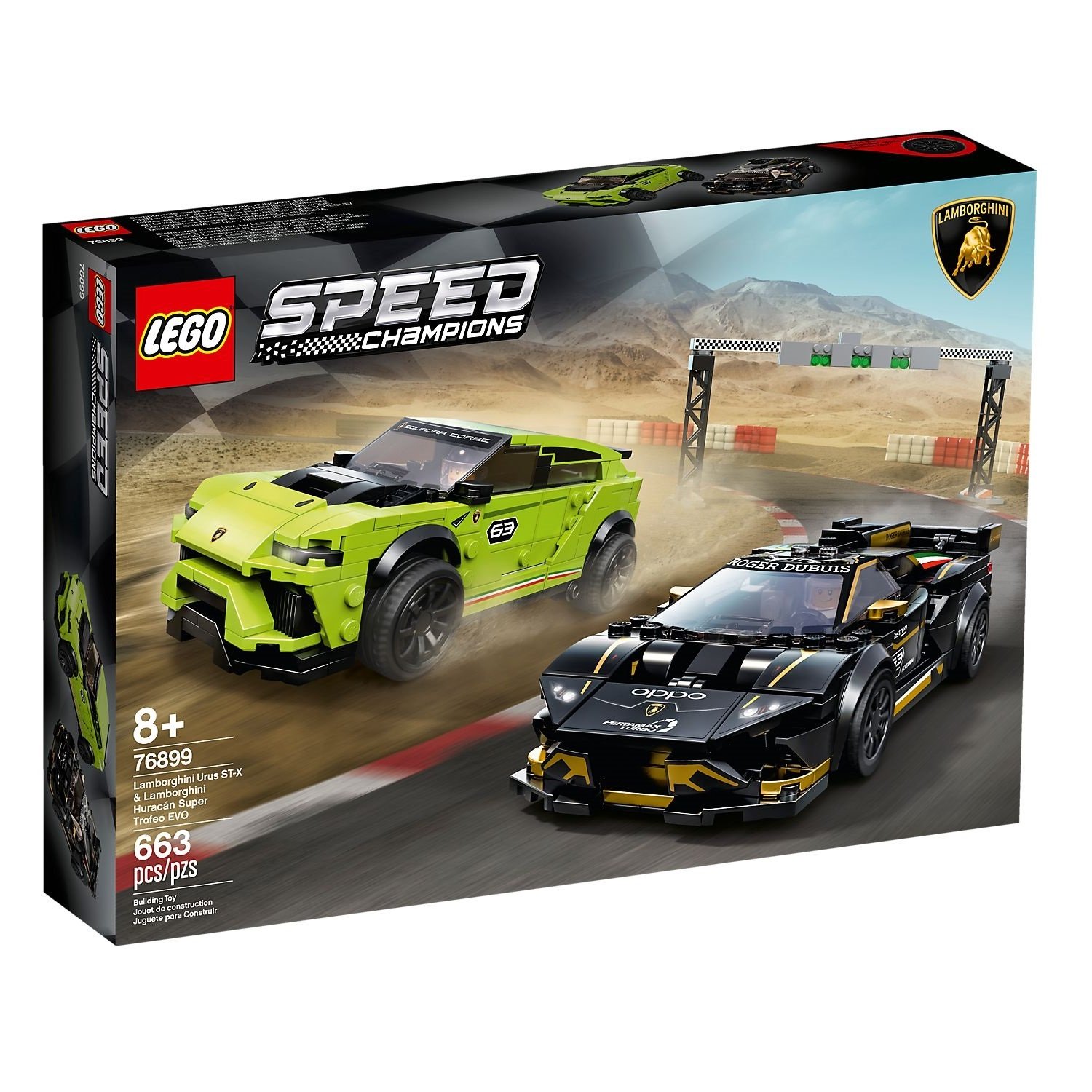 

LEGO Speed Champions Lamborghini Urus ST-X & Lamborghini Huracán Super Trofeo EVO (76899)