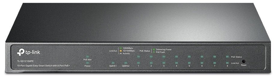 

TP-LINK TL-SG1210MPE, Чёрный