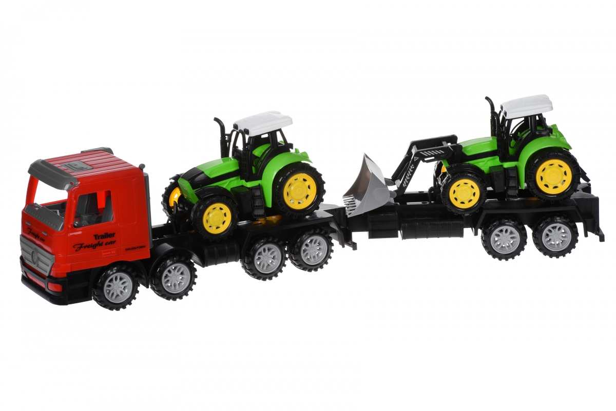 

Same Toy Super Combination Тягач красный с трактором и бульдозером (98-90Ut-1)