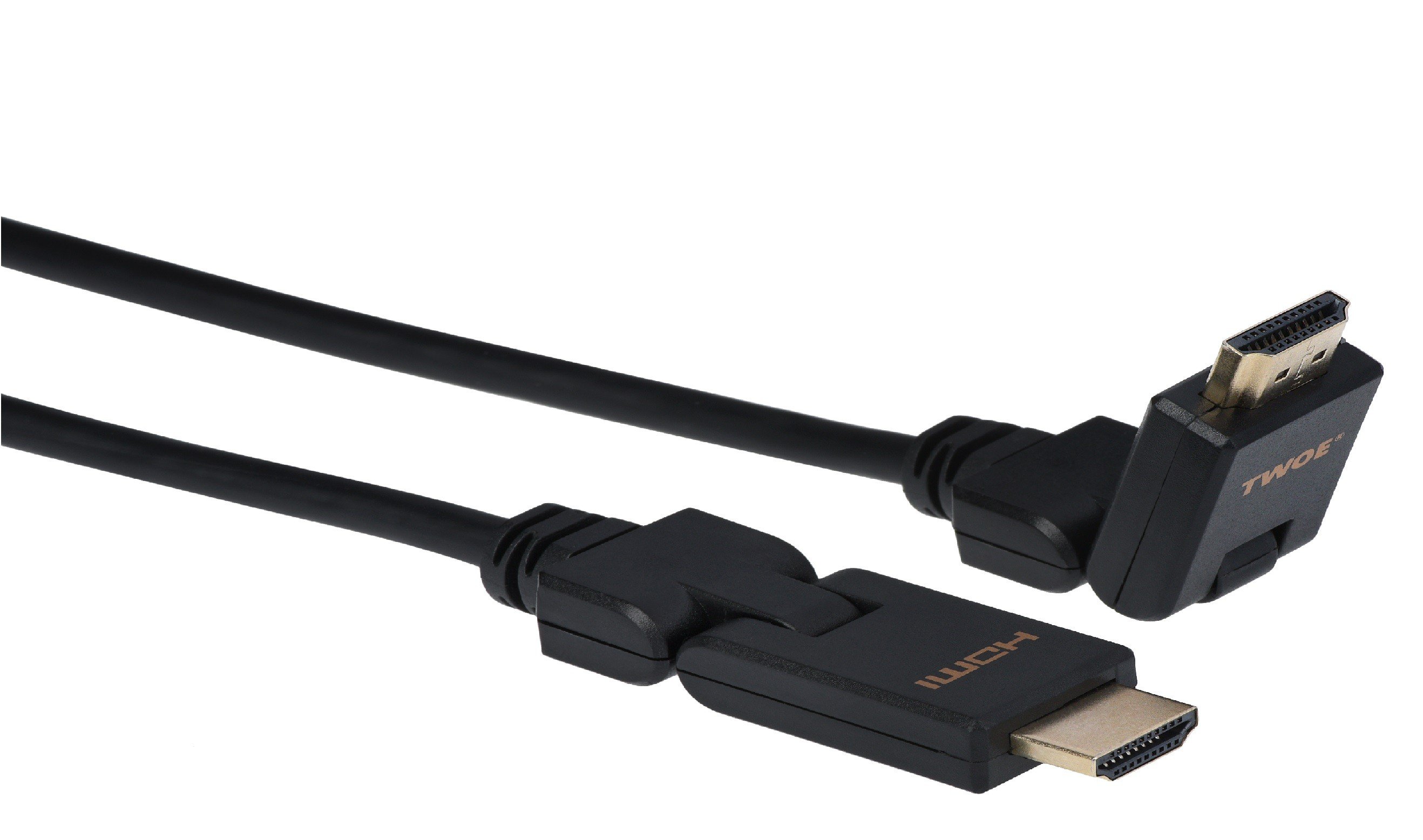 

2Е Ultra Slim HDMI 1.4 AM/AM 180 degree, High Speed, Alumium, black 2m (2EW-1359-2m)