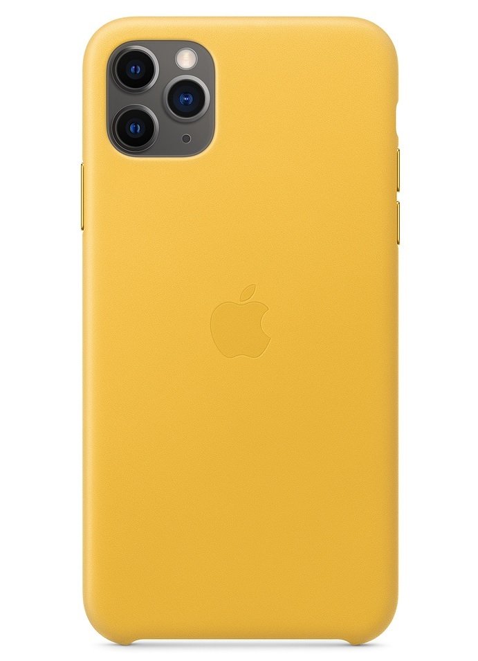 

APPLE для iPhone 11 Pro Max Leather Case Meyer Lemon (MX0A2ZM/A), Жёлтый