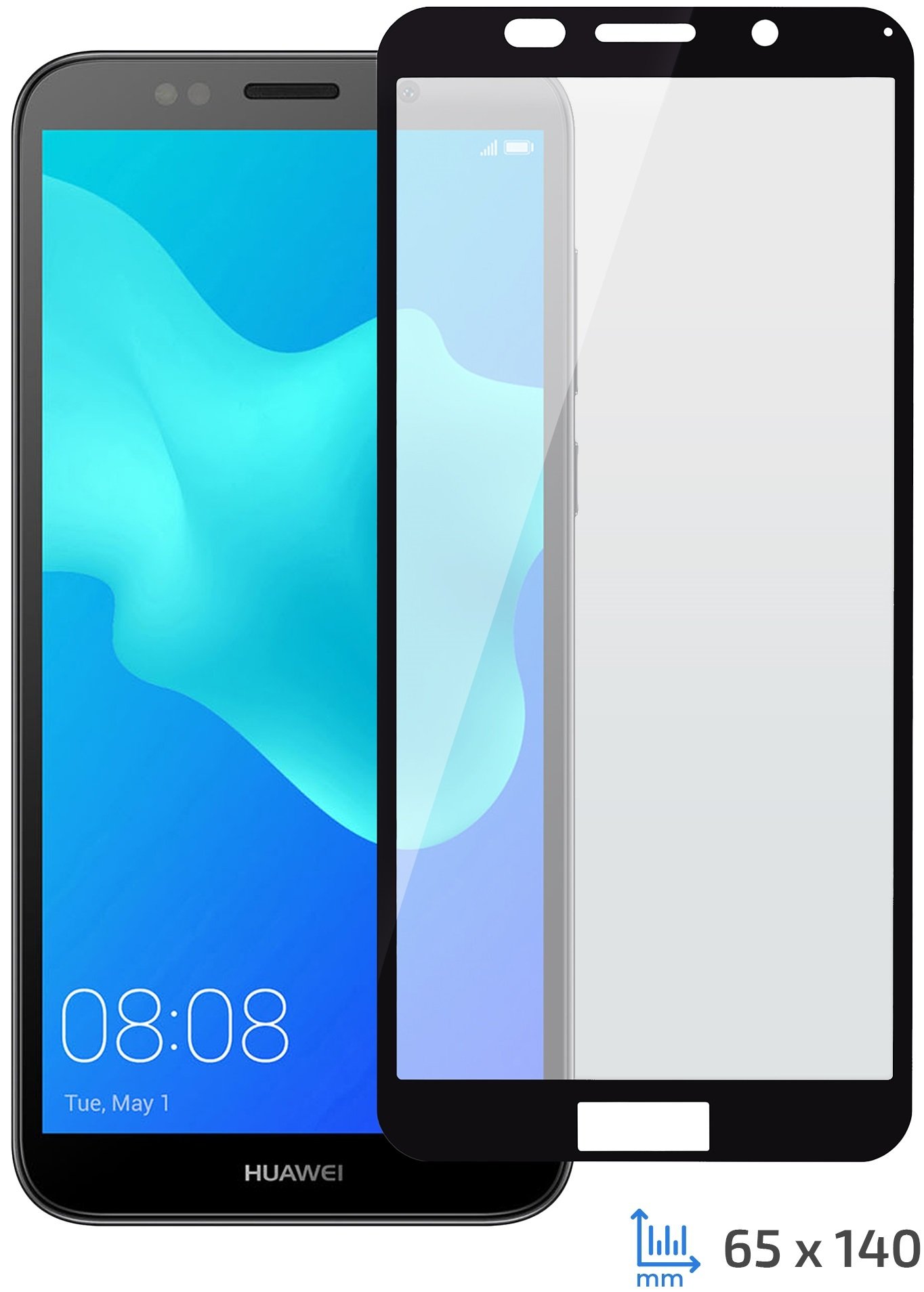 

2E Huawei Y5 2018 2.5D Black border FG (2E-TGHW-Y518-25D-BB)
