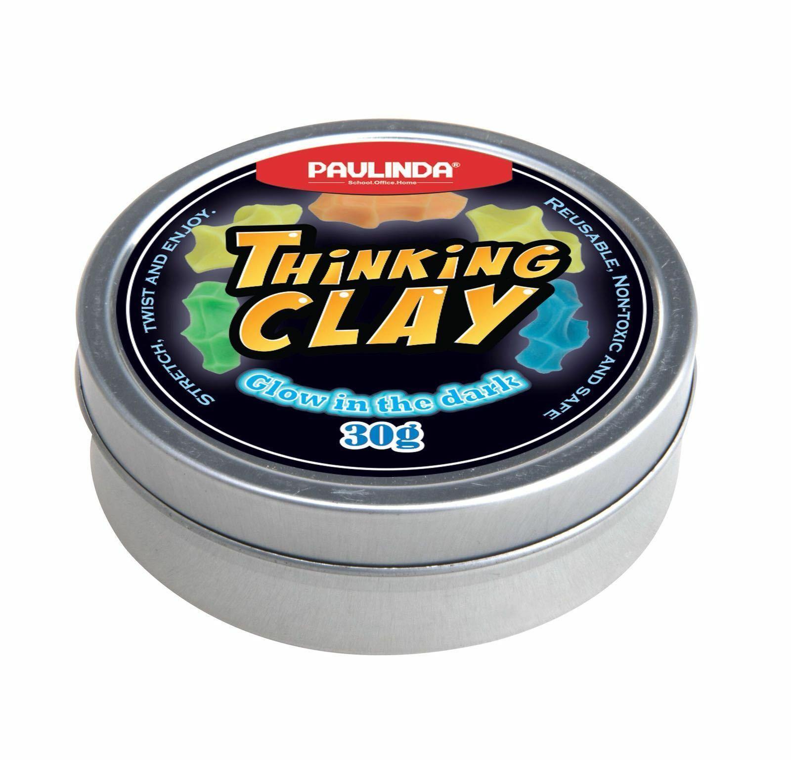

Paulinda Thinking Clay Светится в темноте, желтый 30 грамм (PL-170405-TCG-01)