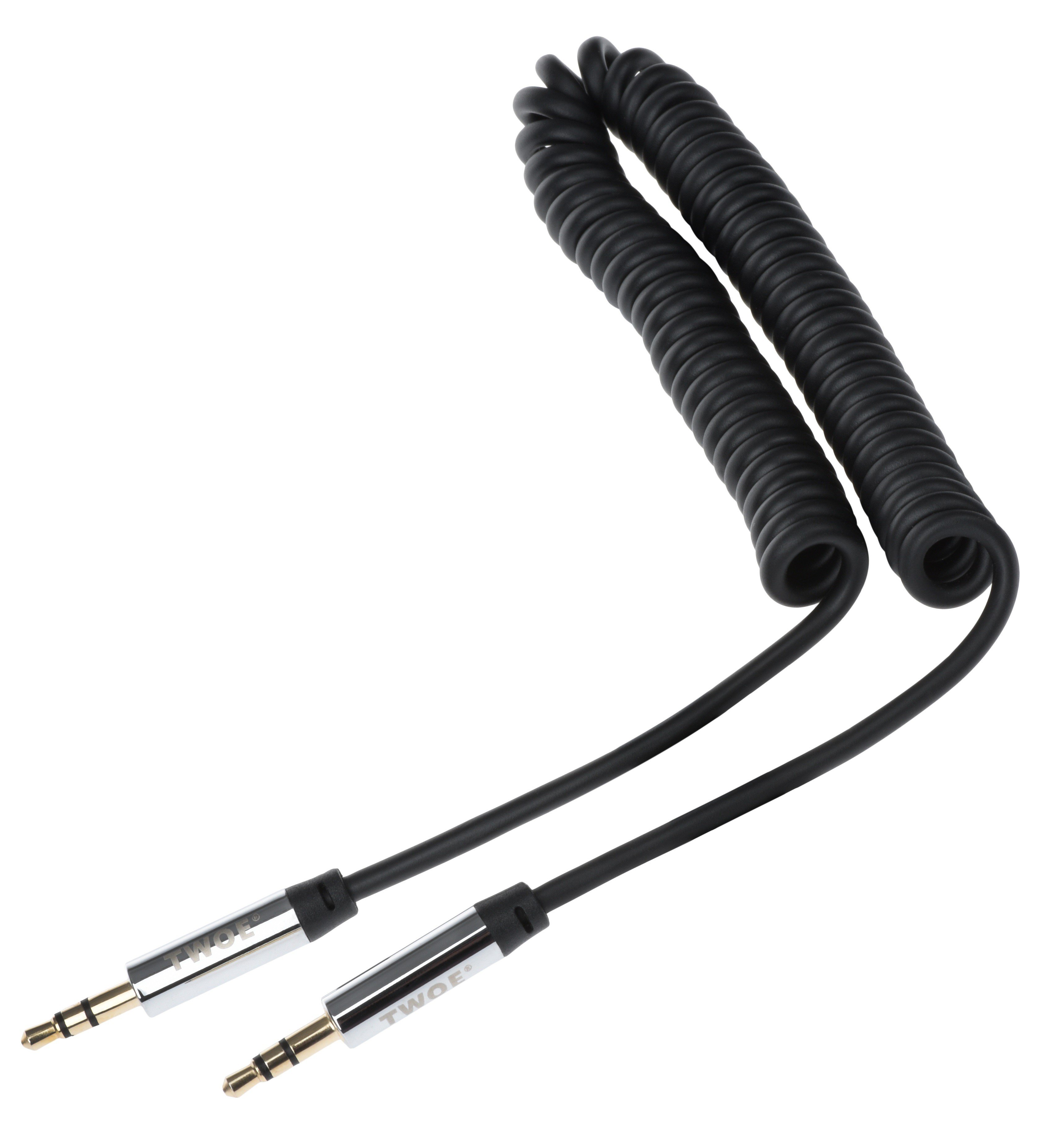 

2E аудио jack 3.5мм-M/jack 3.5мм-M,Coiled 1.8м, Black (2E-W3539bl)