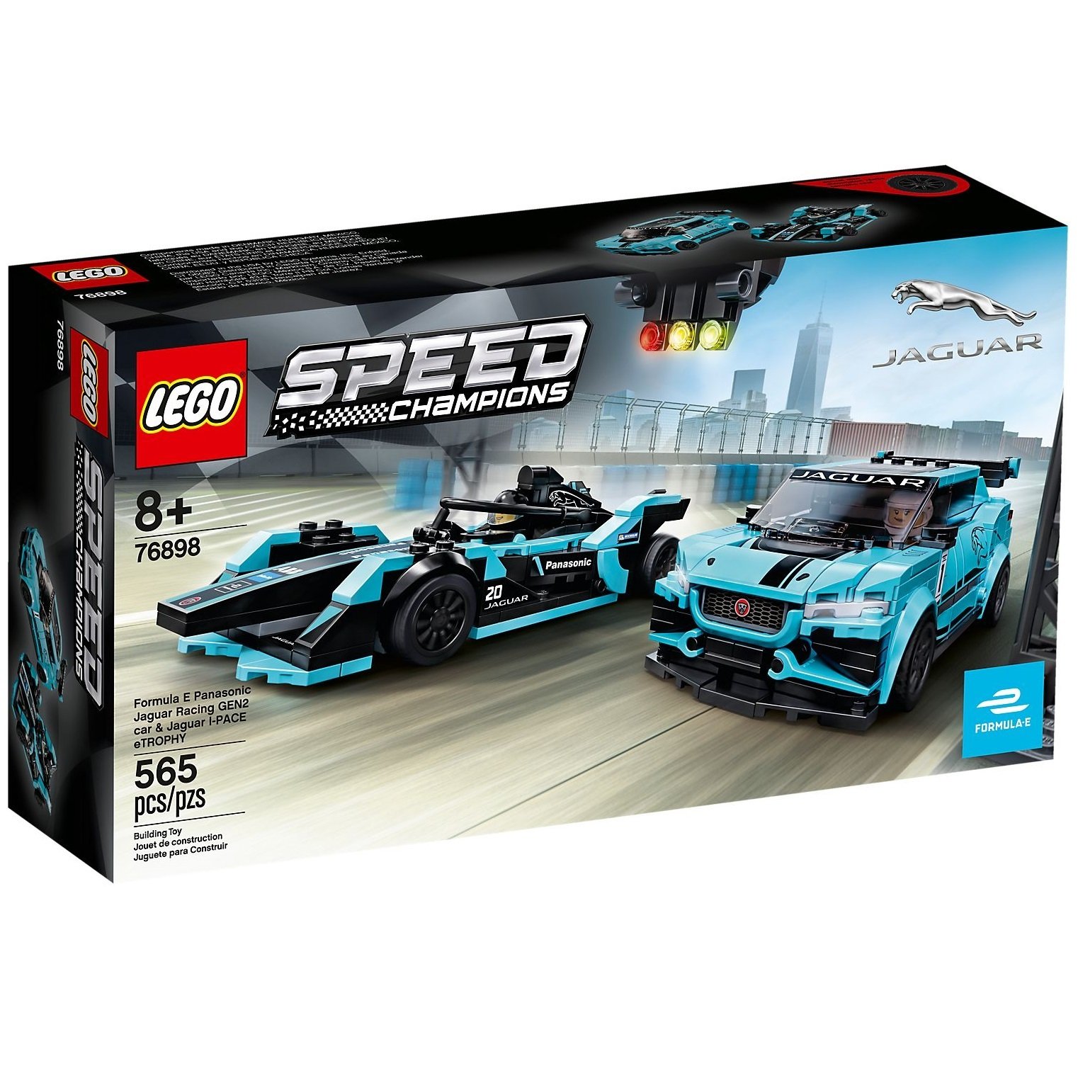 

LEGO Speed Champions Formula E PANASONIC Jaguar Racing GEN2 car & Jaguar I-PACE eTROPHY (76898)