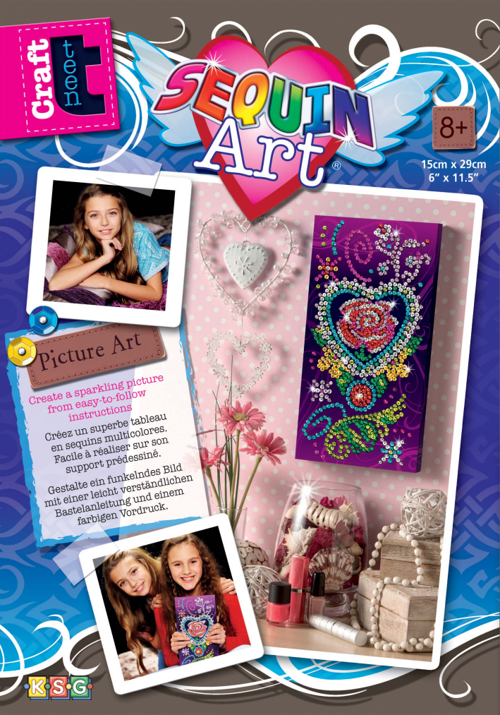 

Sequin Art PICTURE ART Craft Teen Rose (SA1419)
