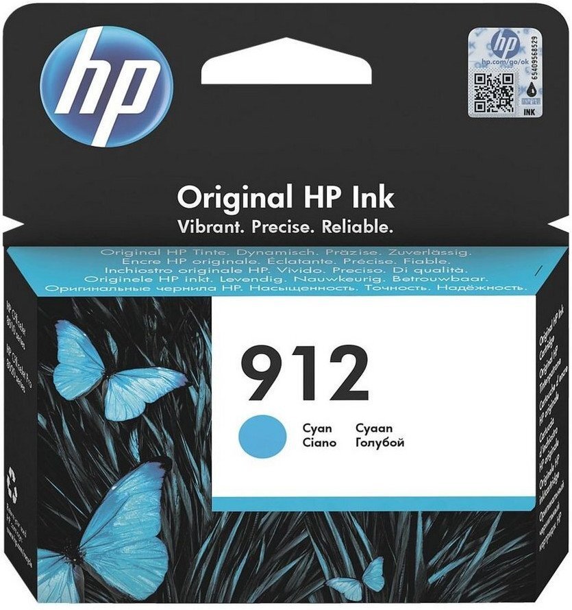 

HP 912 Cyan Original Ink Cartridge (3YL77AE)