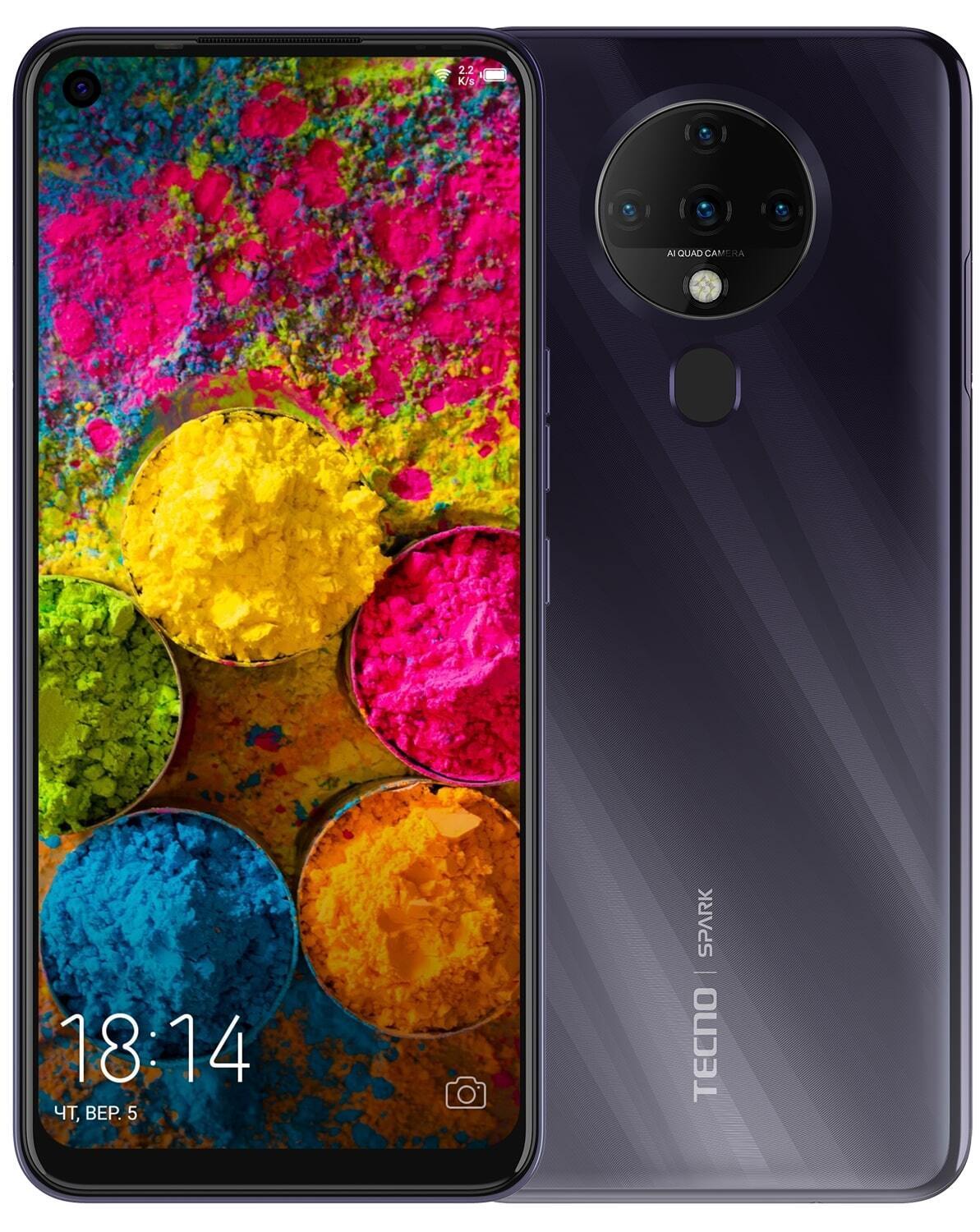 

TECNO Spark 6 (KE7) 4/128Gb DS Comet Black, Чёрный