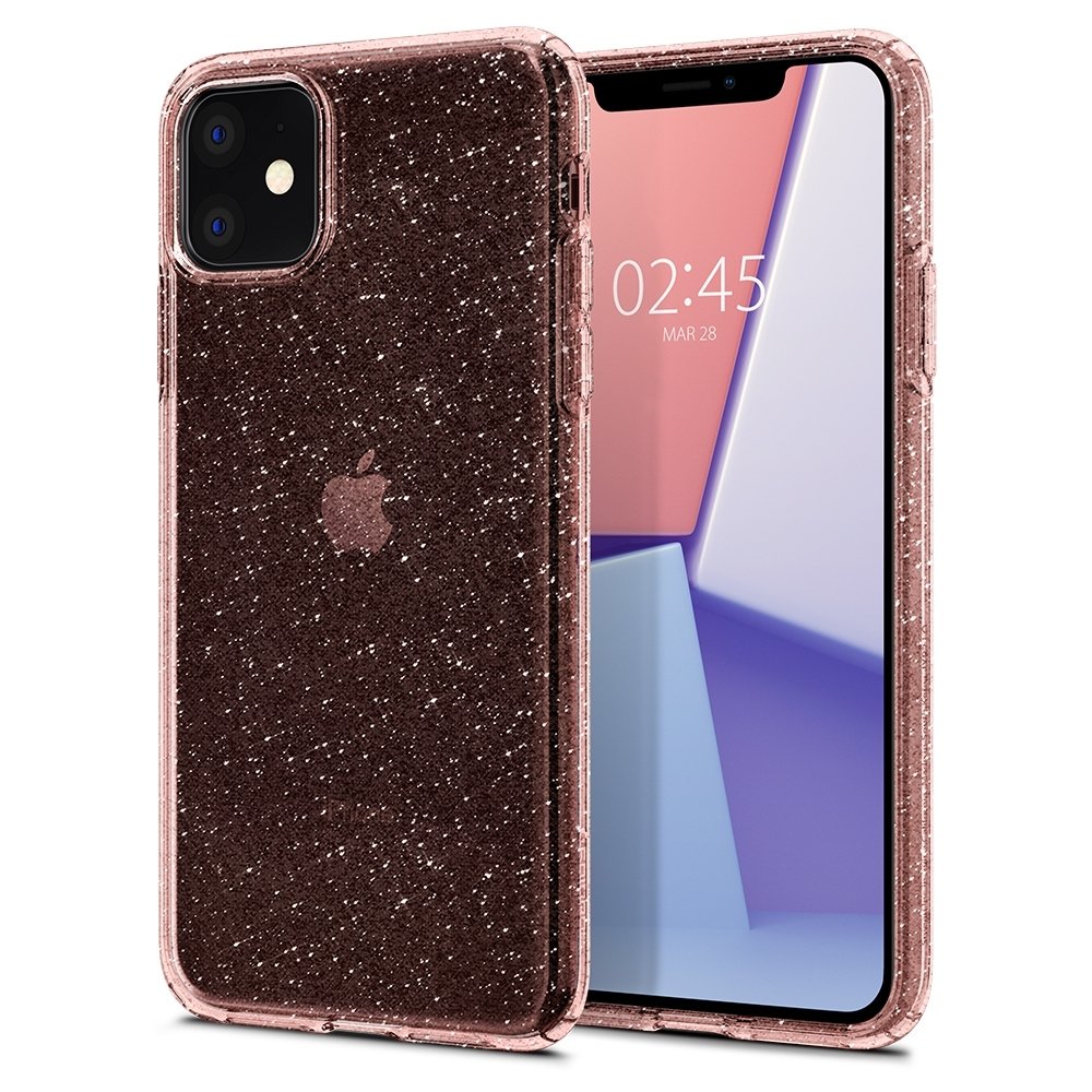 

Spigen для iPhone 11 Liquid Crystal Glitter Rose Quartz (076CS27182), Прозрачный|розовый