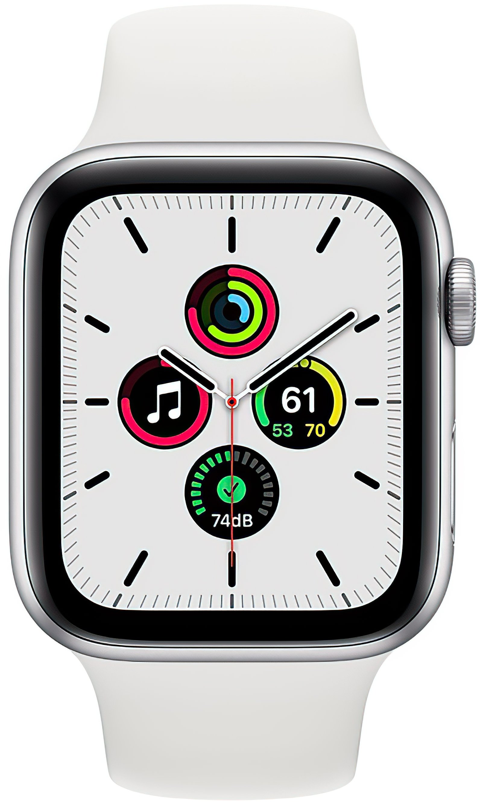 

APPLE Watch SE GPS 44mm Silver Aluminium Case with White Sport Band Regular