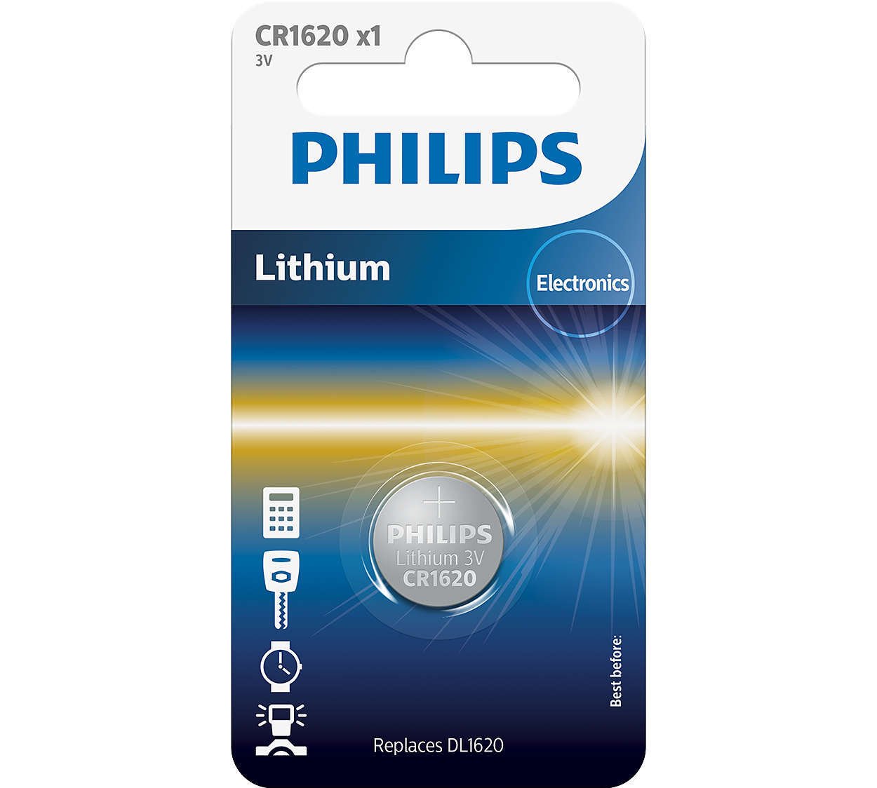 

PHILIPS Lithium CR 1620 BLI 1 (CR1620/00B)