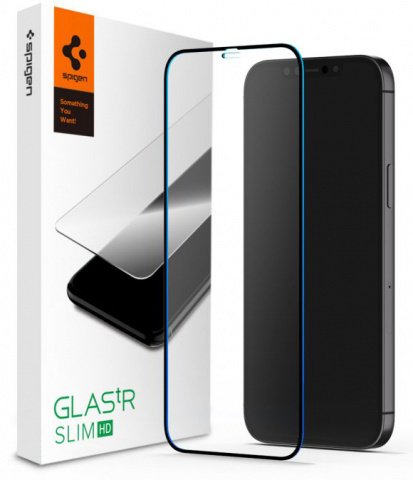 

Spigen для iPhone 12 Pro Max FC Black HD (1Pack) (AGL01468), Прозрачный