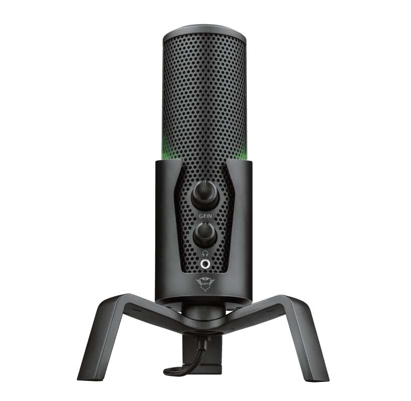 

TRUST GXT 258 Fyru USB 4-in-1 Streaming Microphone Black (23465), Чёрный