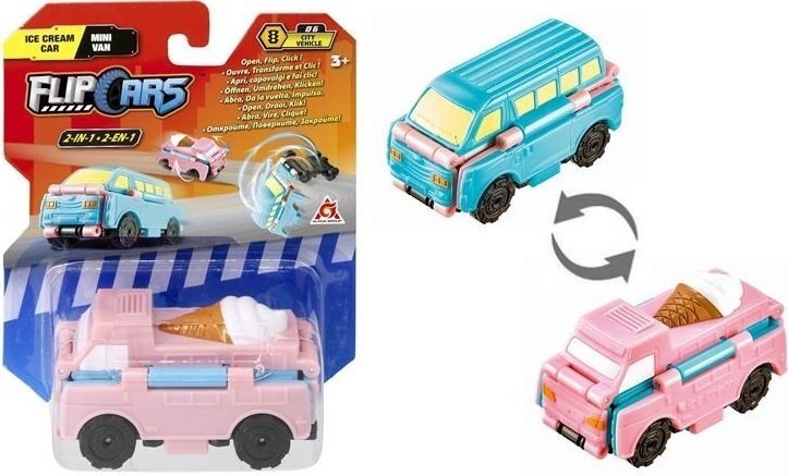 

Flip Cars 2 в 1 с мороженым и Мини-фургон (EU463875-18), Разноцветный