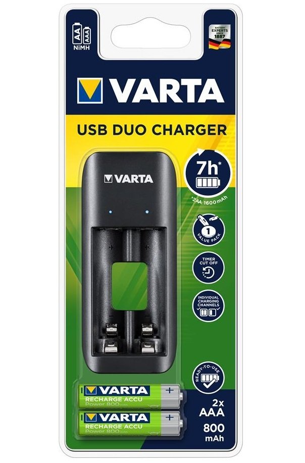 

VARTA Value USB Duo Charger+2xAAA 800mAh (57651201421)