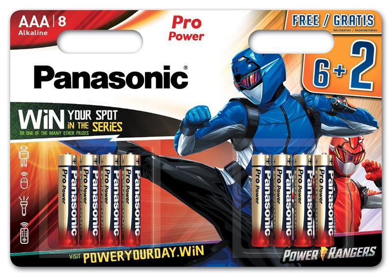 

PANASONIC Pro POWER AAA 8 шт. Power Rangers (LR03XEG/8B2FPR)