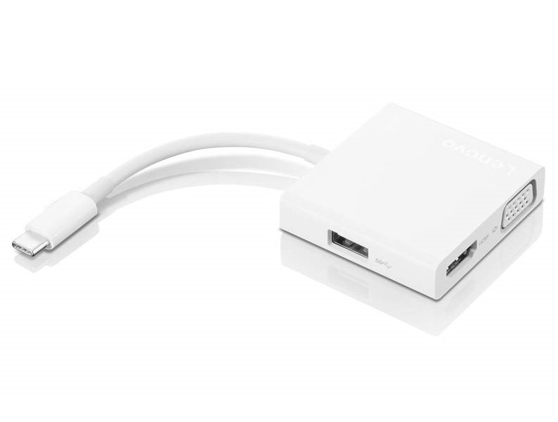 

LENOVO USB-C 3-in-1 Hub (GX90T33021), Белый