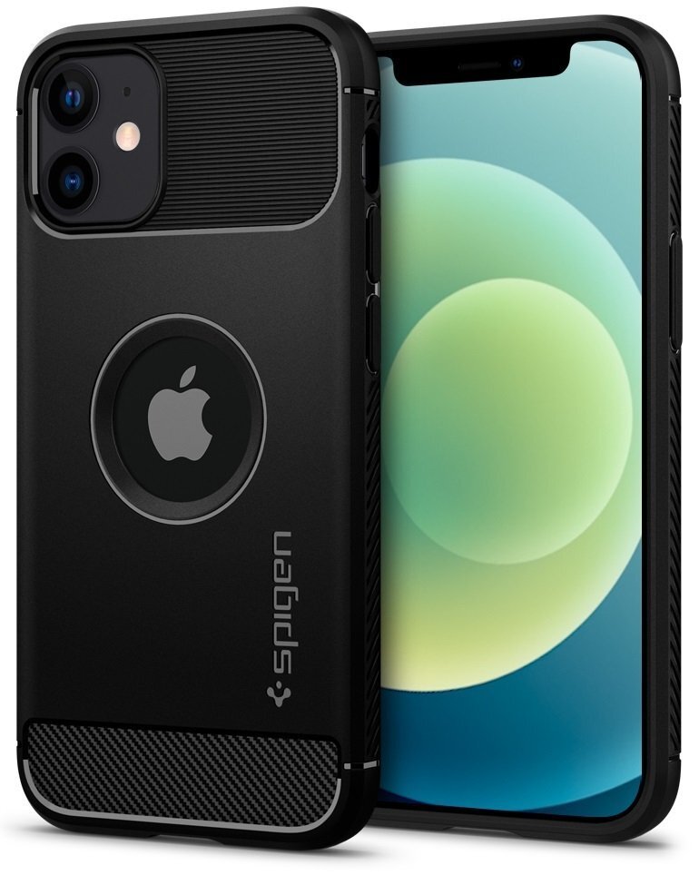 

Spigen для iPhone 12 mini Rugged Armor Matte Black (ACS01743), Чёрный