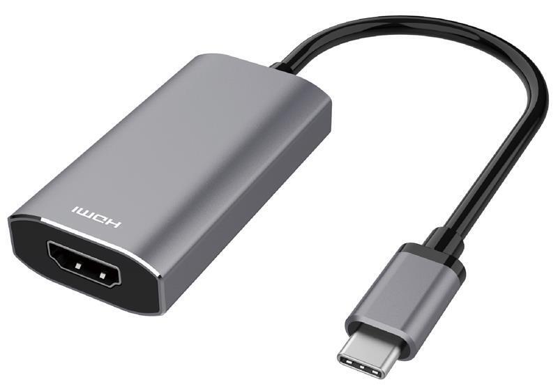 

2E USB-C - HDMI, 0.21m, Space grey (2E-W1409), Чёрный