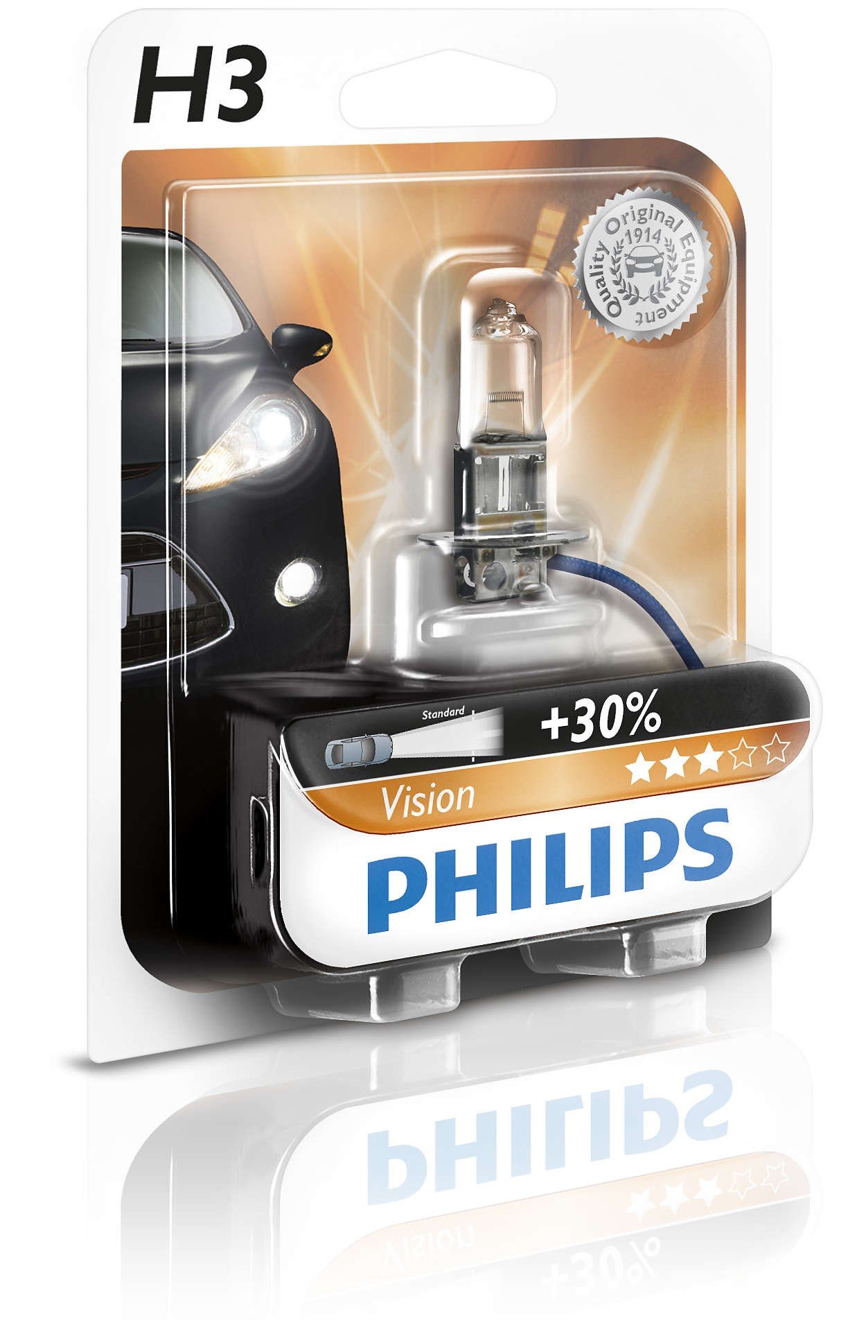 Акція на PHILIPS H3 Vision, 3200K, 1шт/блистер (12336PRB1) від Repka