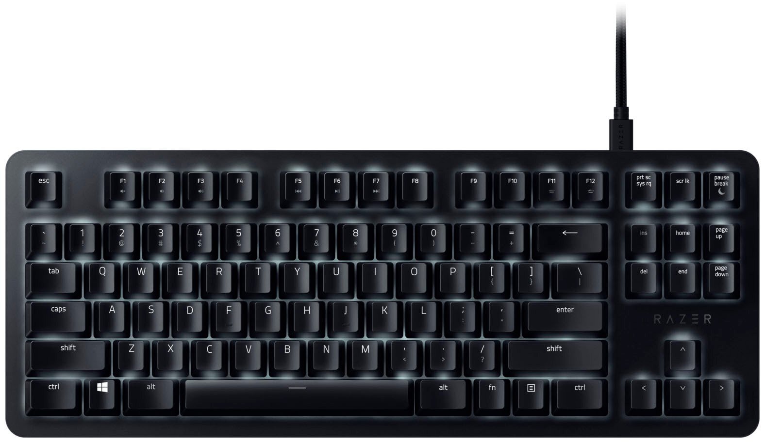 

RAZER BlackWidow Lite Orange Switch US Layout (RZ03-02640100-R3M1), Чёрный