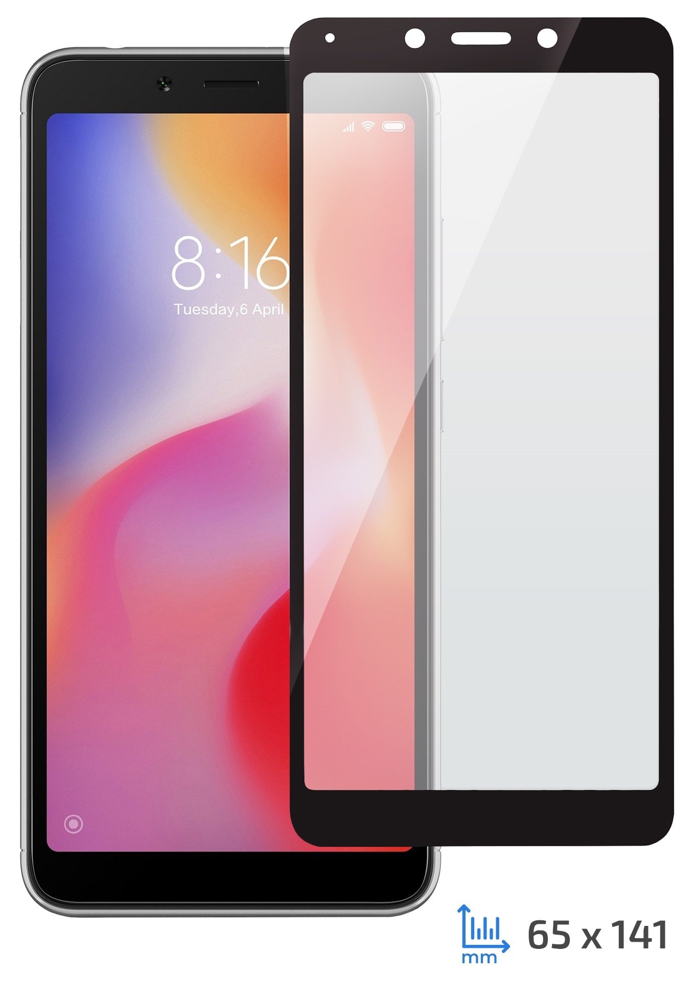 

2E Xiaomi Redmi 6/6A Black, 0.33mm, 2.5D (2E-TGMI-MI6/6A-25D-BB)