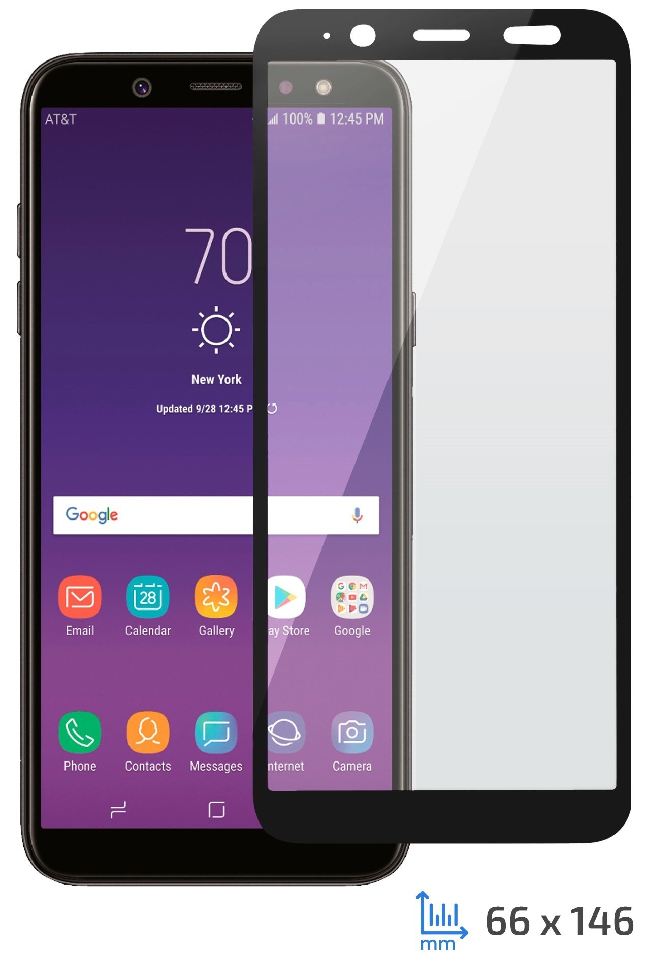

2E Samsung Galaxy A6 3D Black border FG (2E-TGSG-A6-3D-BB