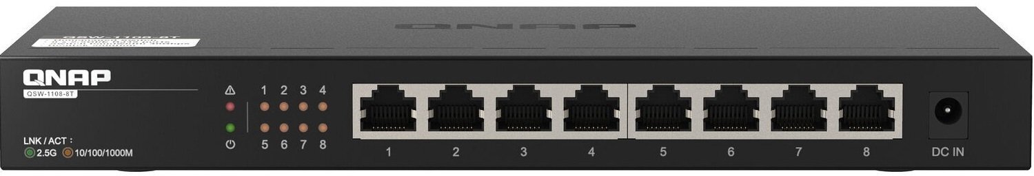 

QNAP QSW-1108-8T, Чёрный