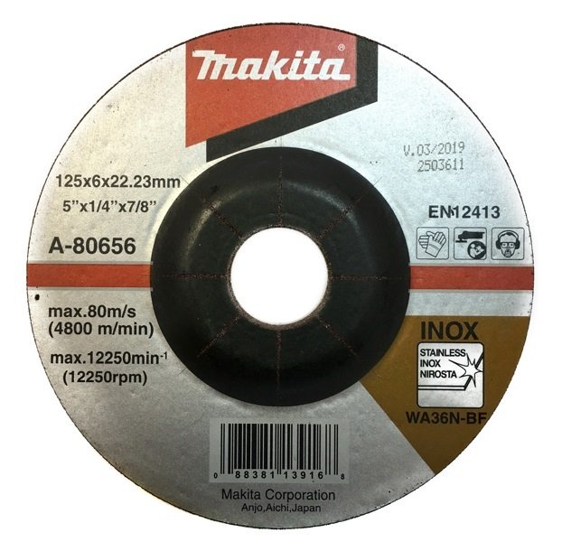 

MAKITA 125 мм 36N по нержавеющей стали (A-80656)